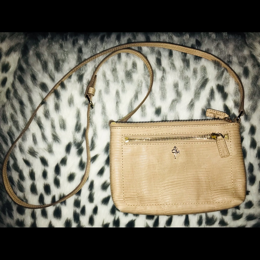 Cole Haan faux reptile crossbody